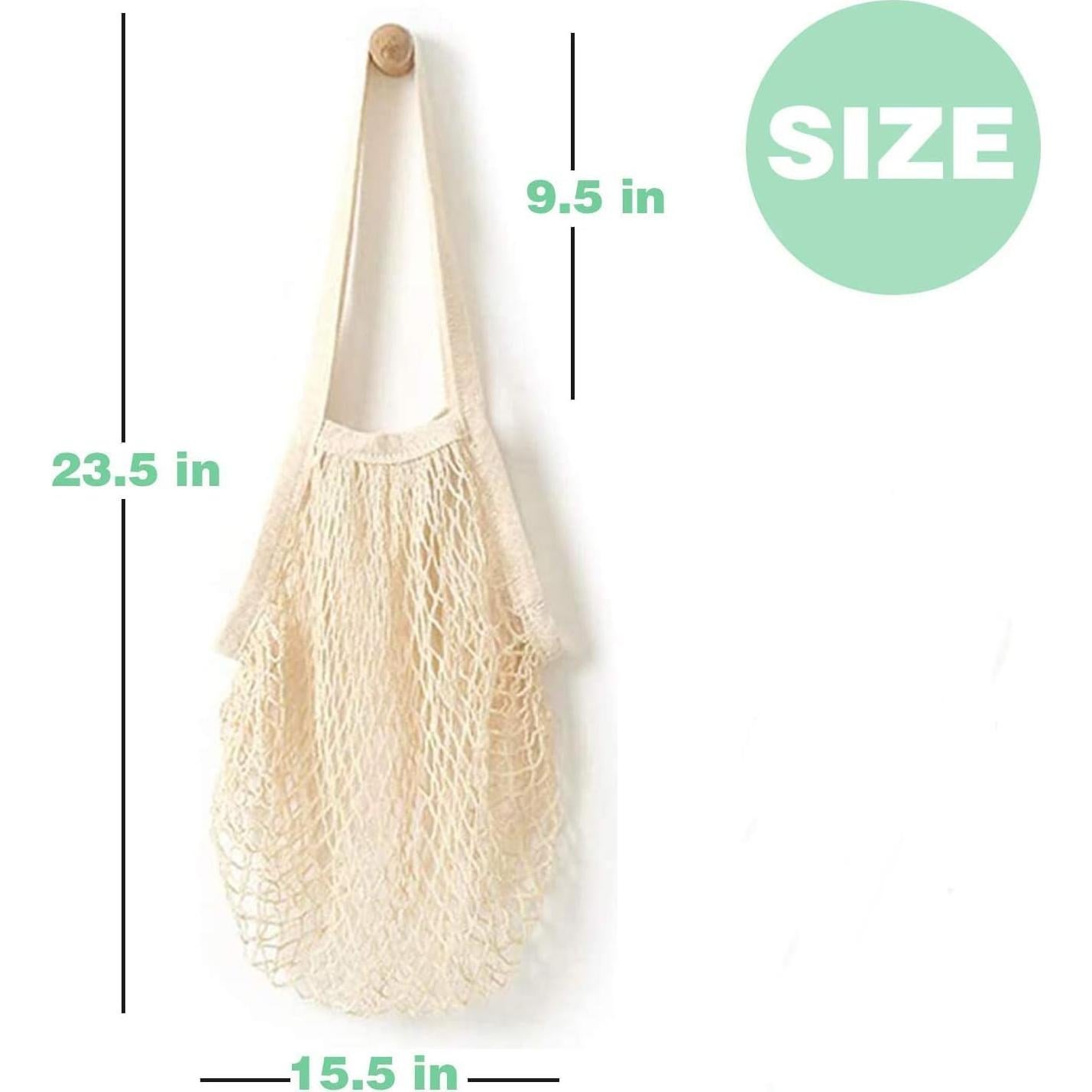 Bolsas Reutilizables de Algodón YOYI 3Pack Beige Malla