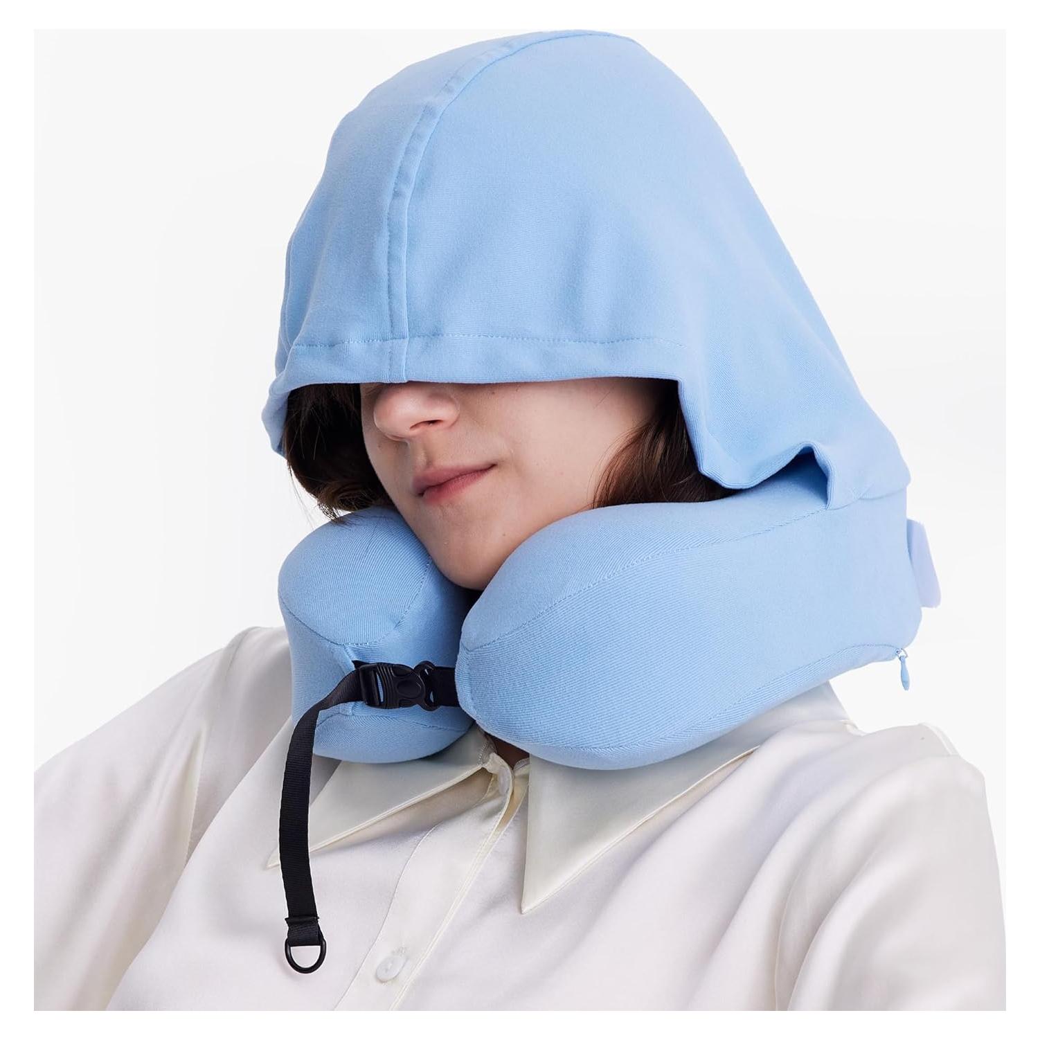 Almohada de Viaje con Capucha ALLINCOZY - Espuma de Memoria