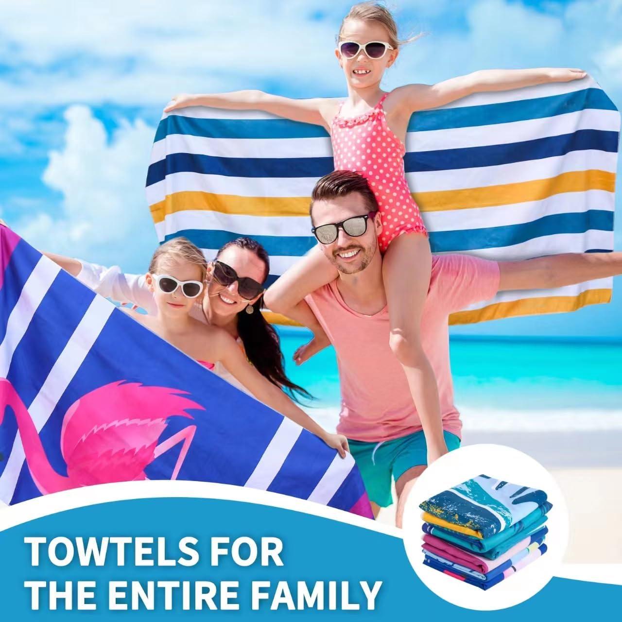 Paquete de 4 Toallas de Playa Microfibra Yioneshop 180x81 cm
