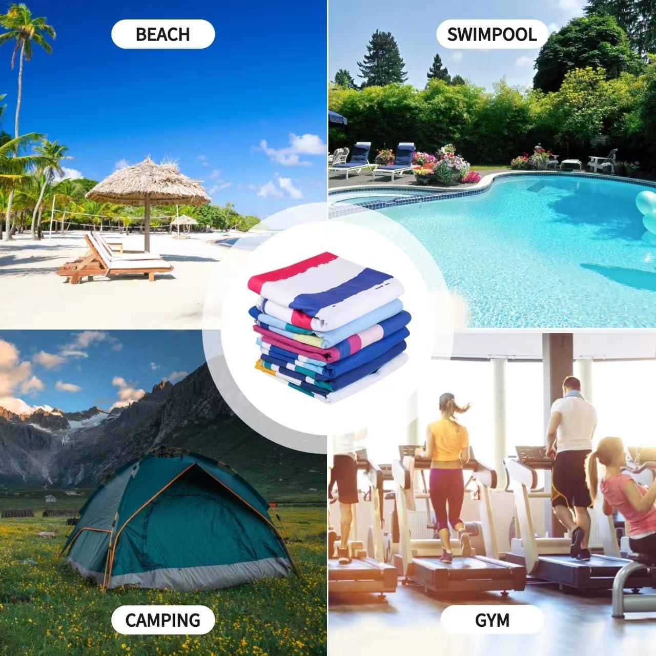 Paquete de 4 Toallas de Playa Microfibra Yioneshop 180x81 cm