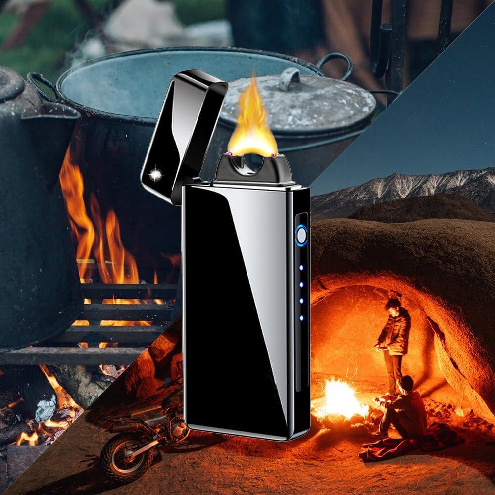 Encendedor de Arco Plasma GADATOP Recargable USB Negro