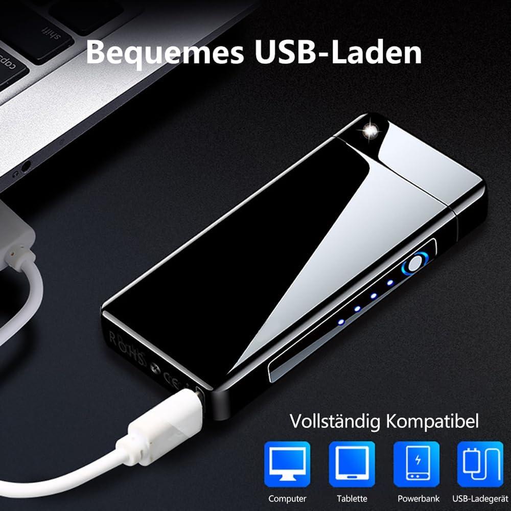 Encendedor de Arco Plasma GADATOP Recargable USB Negro