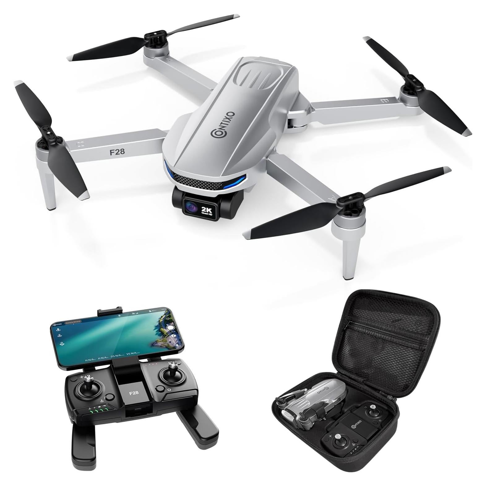 Dron GPS Plegable Contixo F28A con Cámara 2K y 26 Min de Vuelo