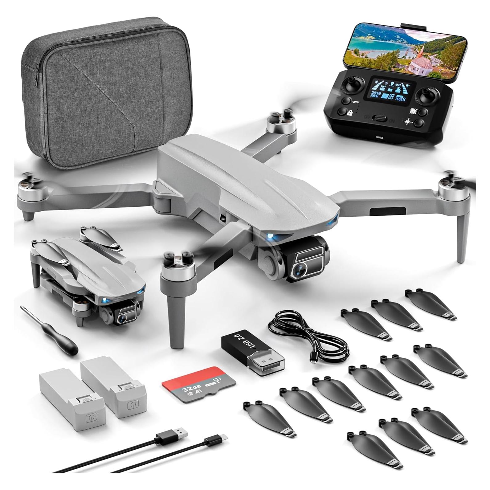 Drone HHD RM 4K con cámara, 52 min vuelo, 3048 m control