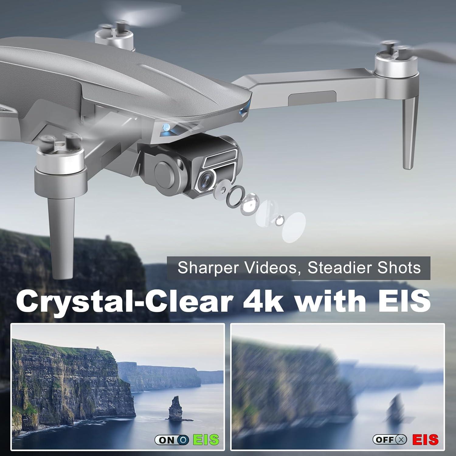 Drone HHD RM 4K con cámara, 52 min vuelo, 3048 m control