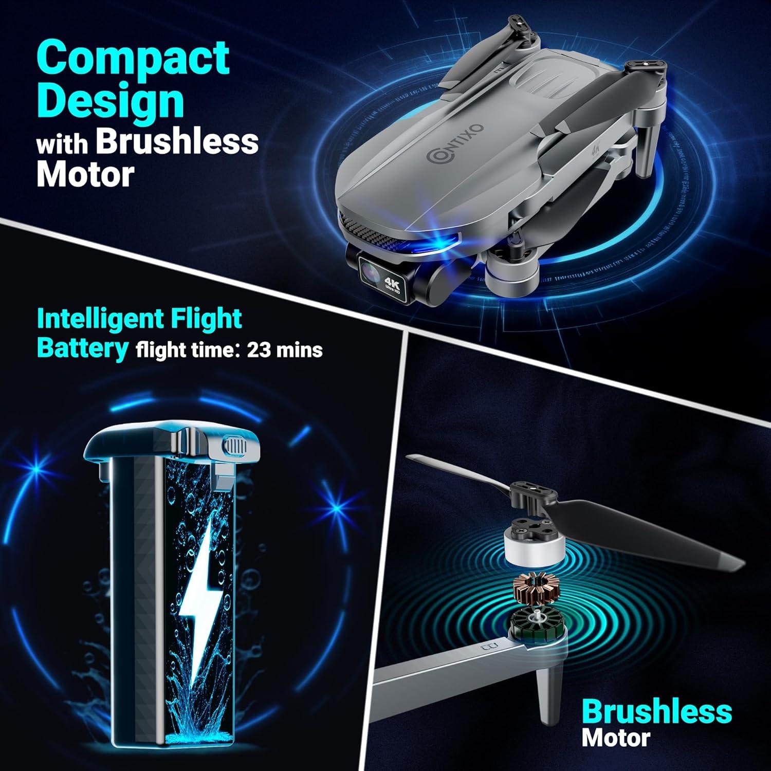 Dron Contixo F28 Premium 4K con Gimbal y 23 Min de Vuelo