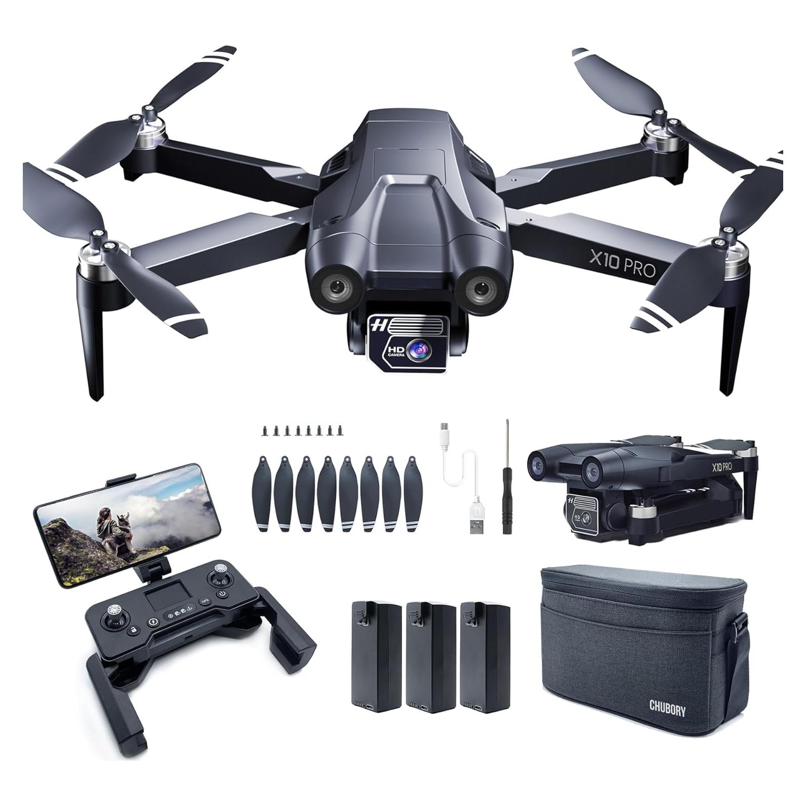 Drone GPS 4K UHD CHUBORY X10 PRO con cámara y 90 min vuelo