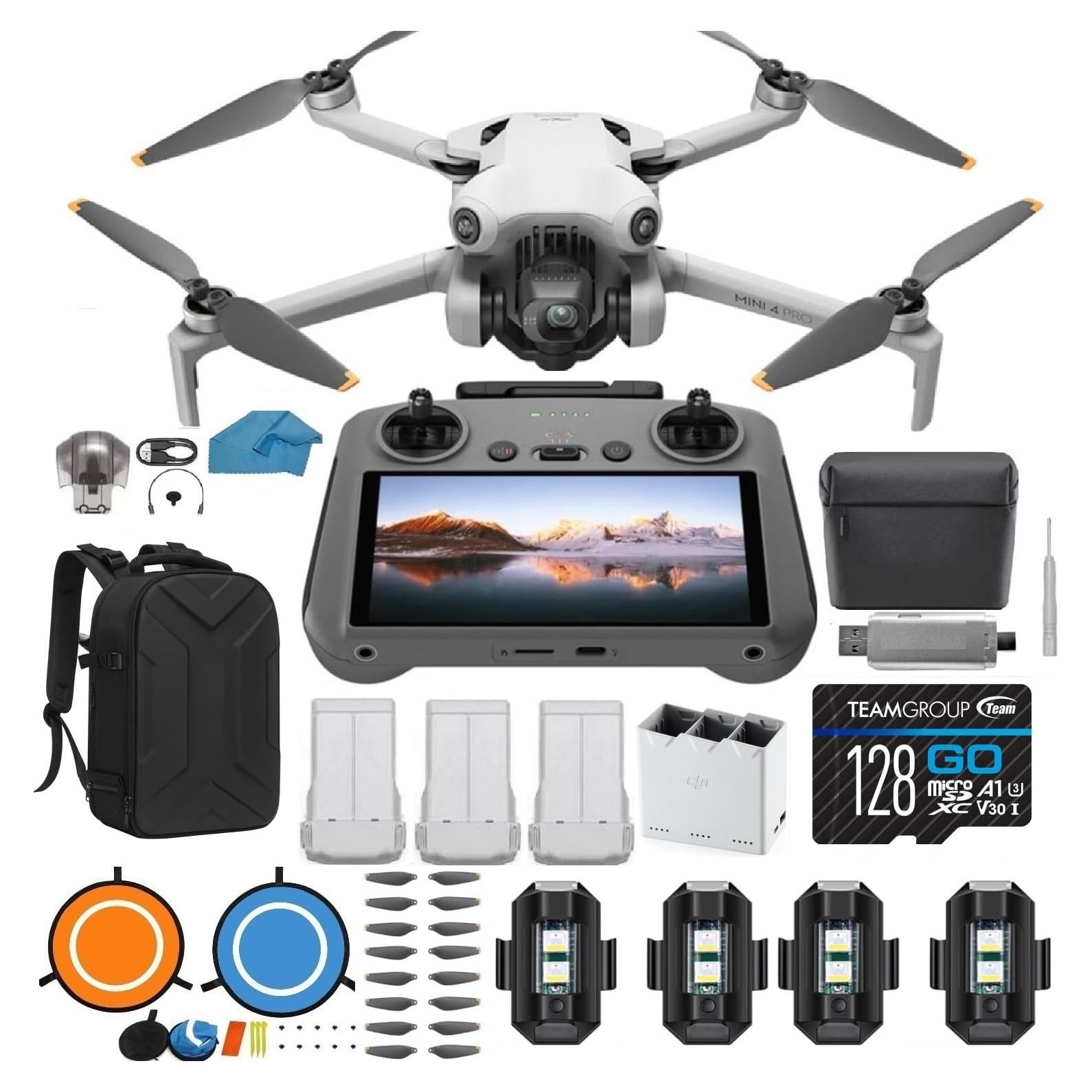 Drone DJI Mini 4 Pro con 3 Baterías y Control Remoto 4K