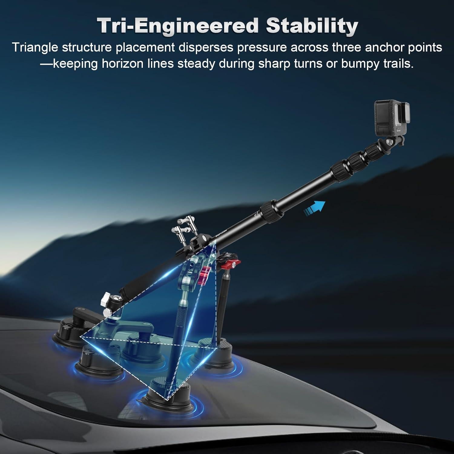 Kit de Montaje de Ventosa Mechrig para Insta360 X5/X4 - 5 Ventosas