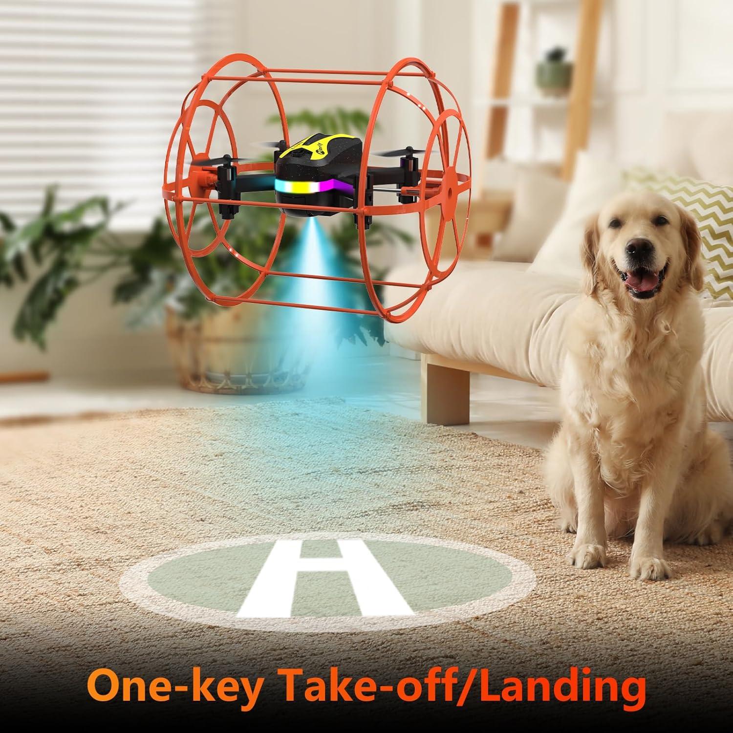 Dron Cuadricóptero Morlyrctooy M17 Mini RC Dual Tierra-Aire