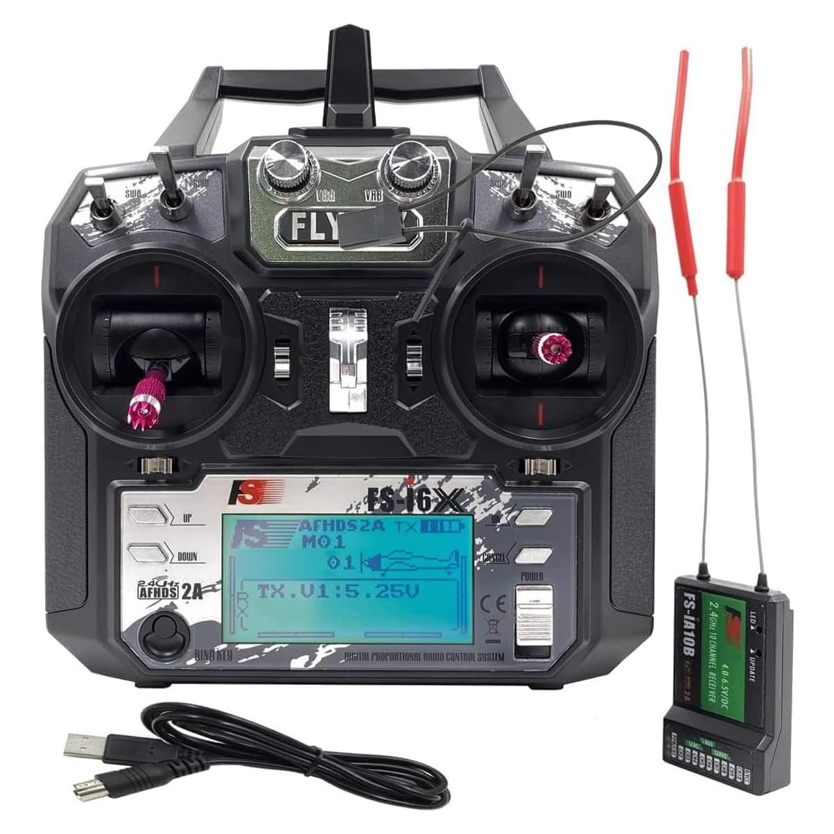 Transmisor y Receptor DTXMX Flysky FS-i6X 10CH 2.4G RC