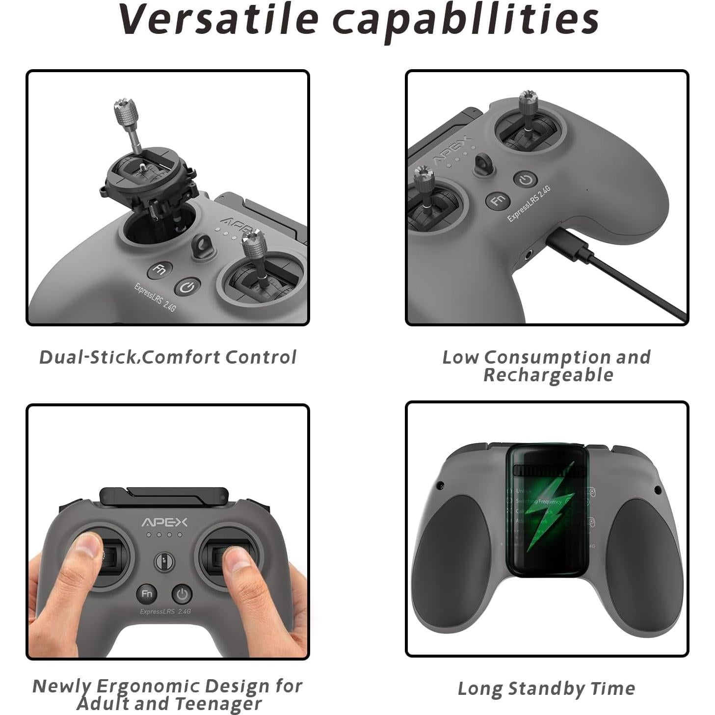 Transmisor de Radio APEX G-129 FPV 2.4G 500mW 2000mAh
