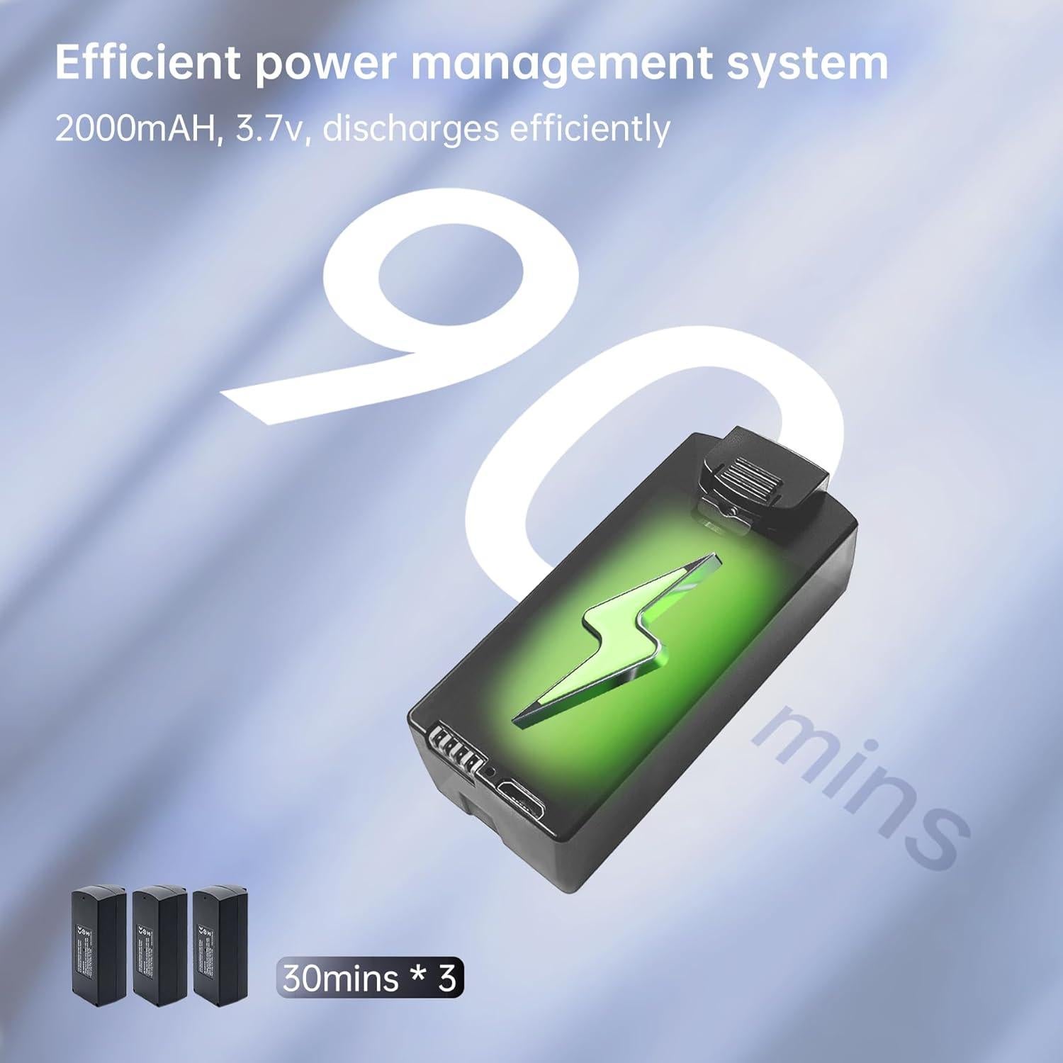 Dron GPS NAFYRE N11 PRO 4K UHD, 90 min vuelo, 1012 m control