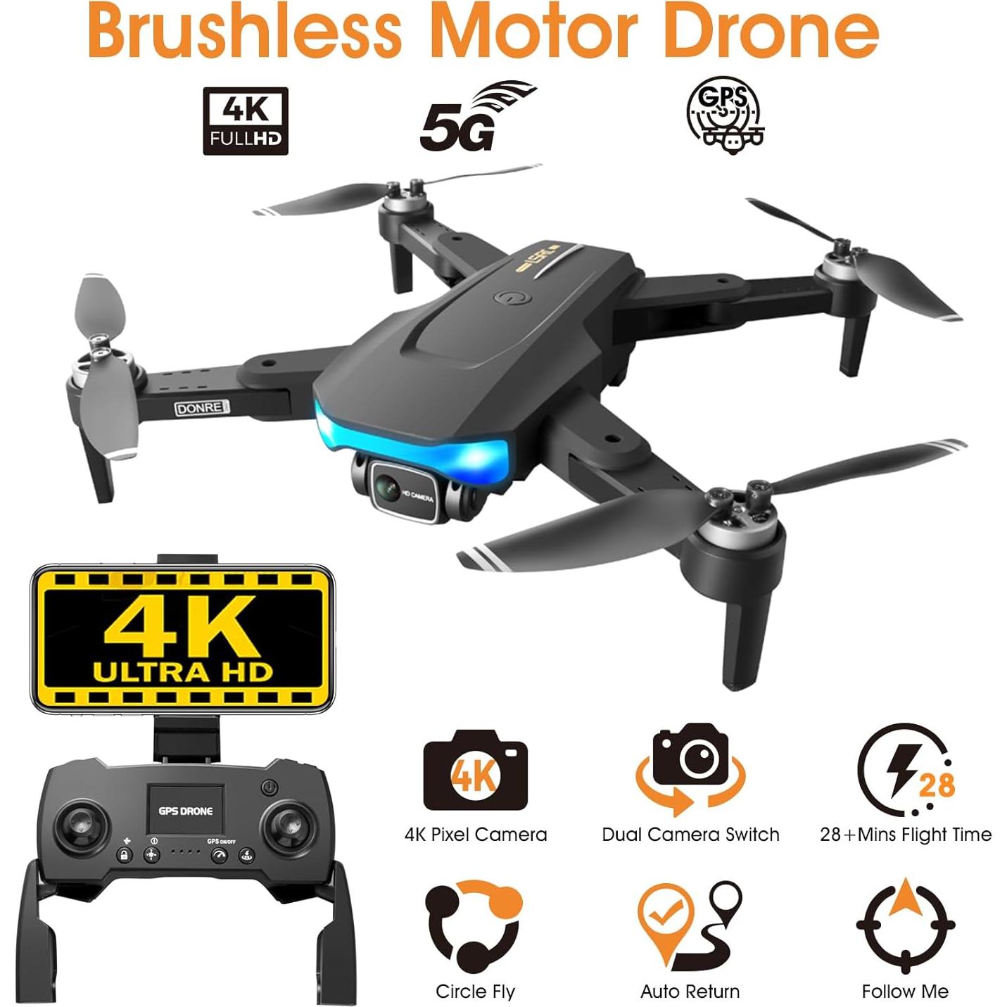 Anemómetro BTMETER BT-100 y Dron Quadricóptero 4K Plegable