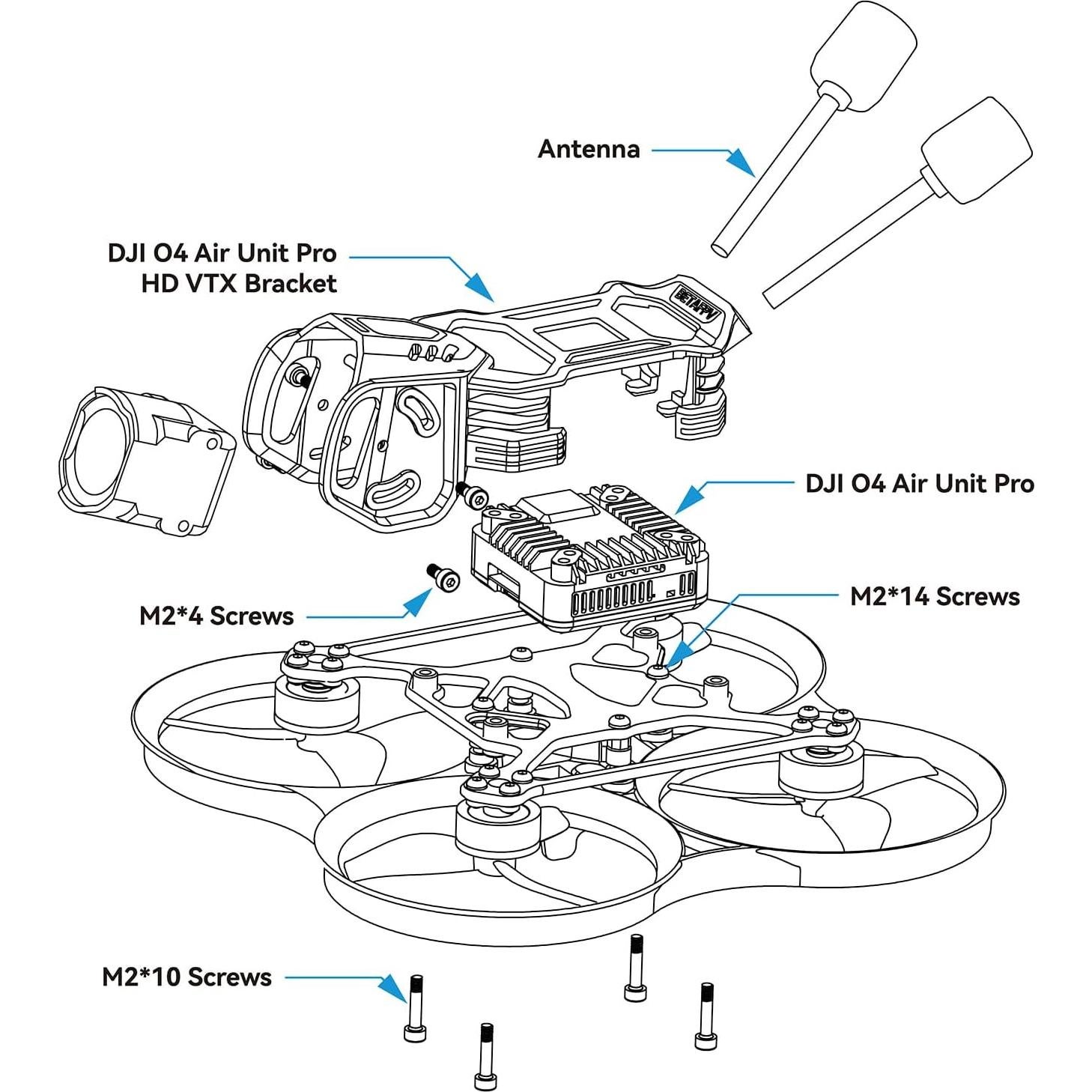 Dron BETAFPV Pavo20 Pro FPV Brushless 1104 7200KV HD