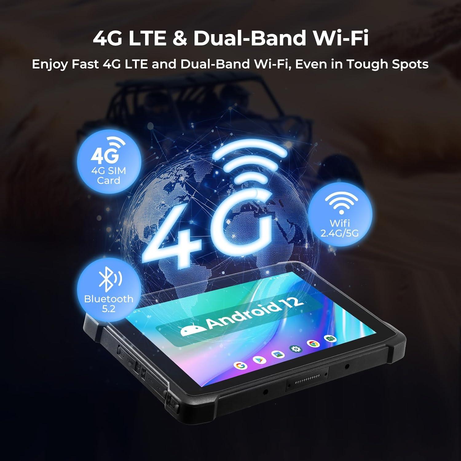 Tableta Resistente MUNBYN IRT11 10.1" Android 14 8GB+128GB