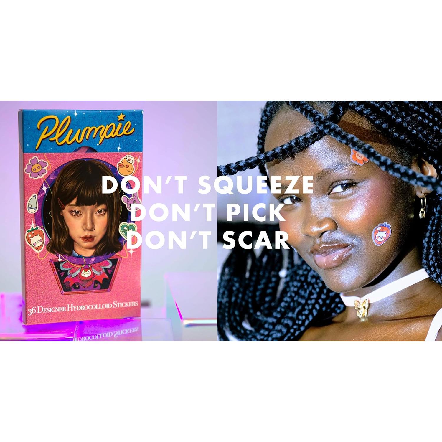 Parche Hidrocoloide Plumpie para Acné - 36 Piezas Vegano