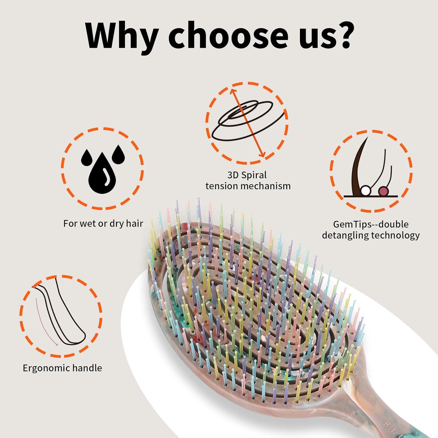 Cepillo Desenredante Ventilado BLUSHMARKS para Cabello Húmedo