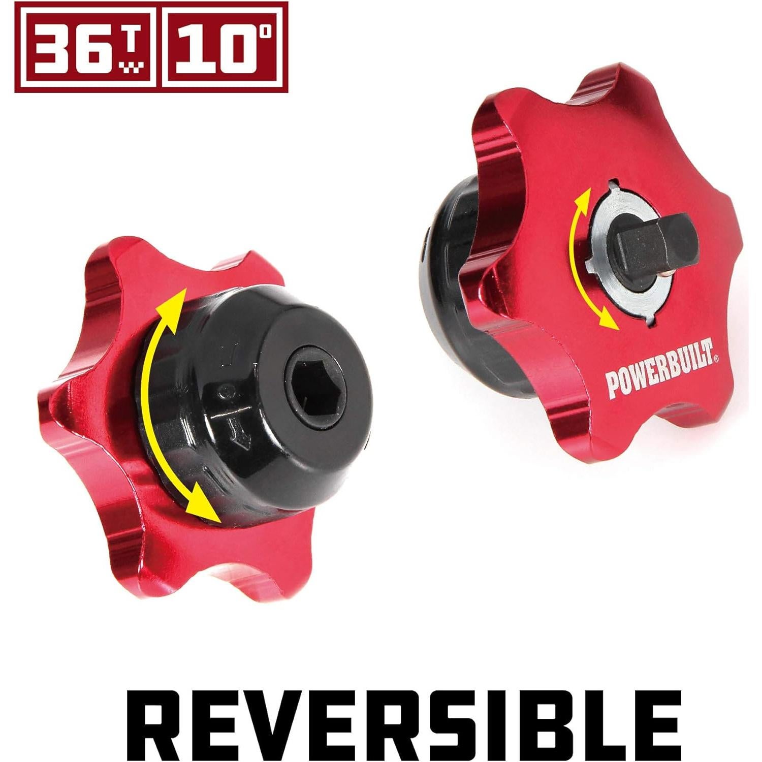 Llave de Pulgar Powerbuilt 1/4" 2 en 1 Rojo 941248