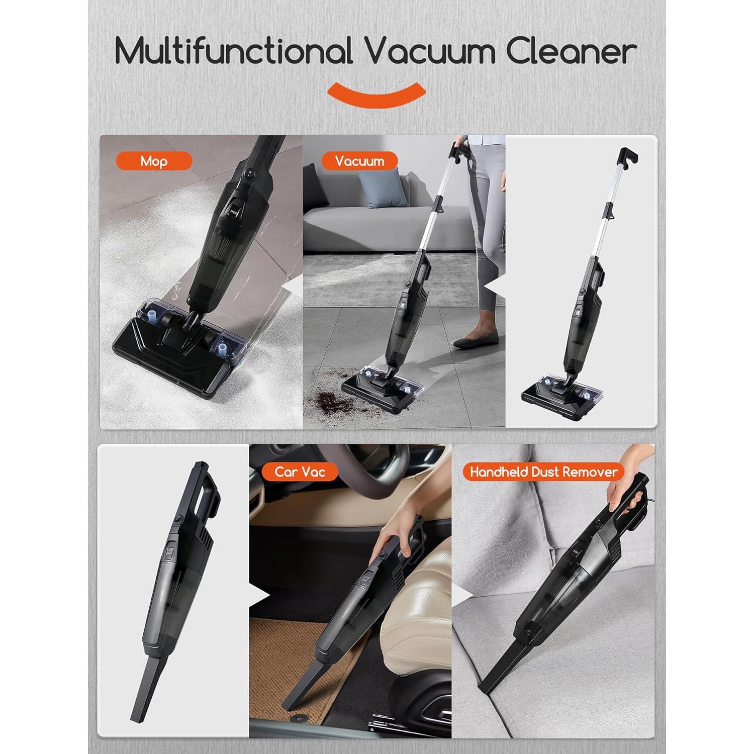 Aspiradora de Palo REECOO K-22 600W 12.6cm Succión 2 en 1