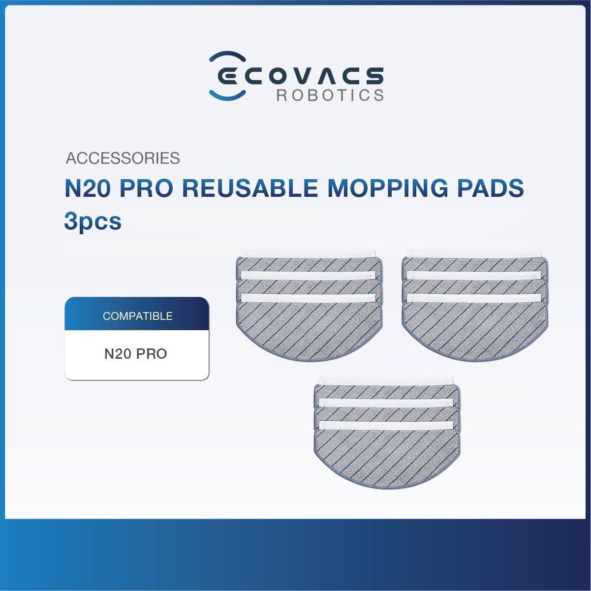 Paño de Mopa Lavable ECOVACS para DEEBOT N20 Plus - 3 Unidades