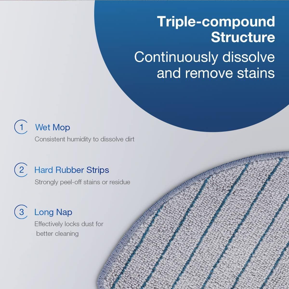 Paño de Mopa Lavable ECOVACS para DEEBOT N20 Plus - 3 Unidades