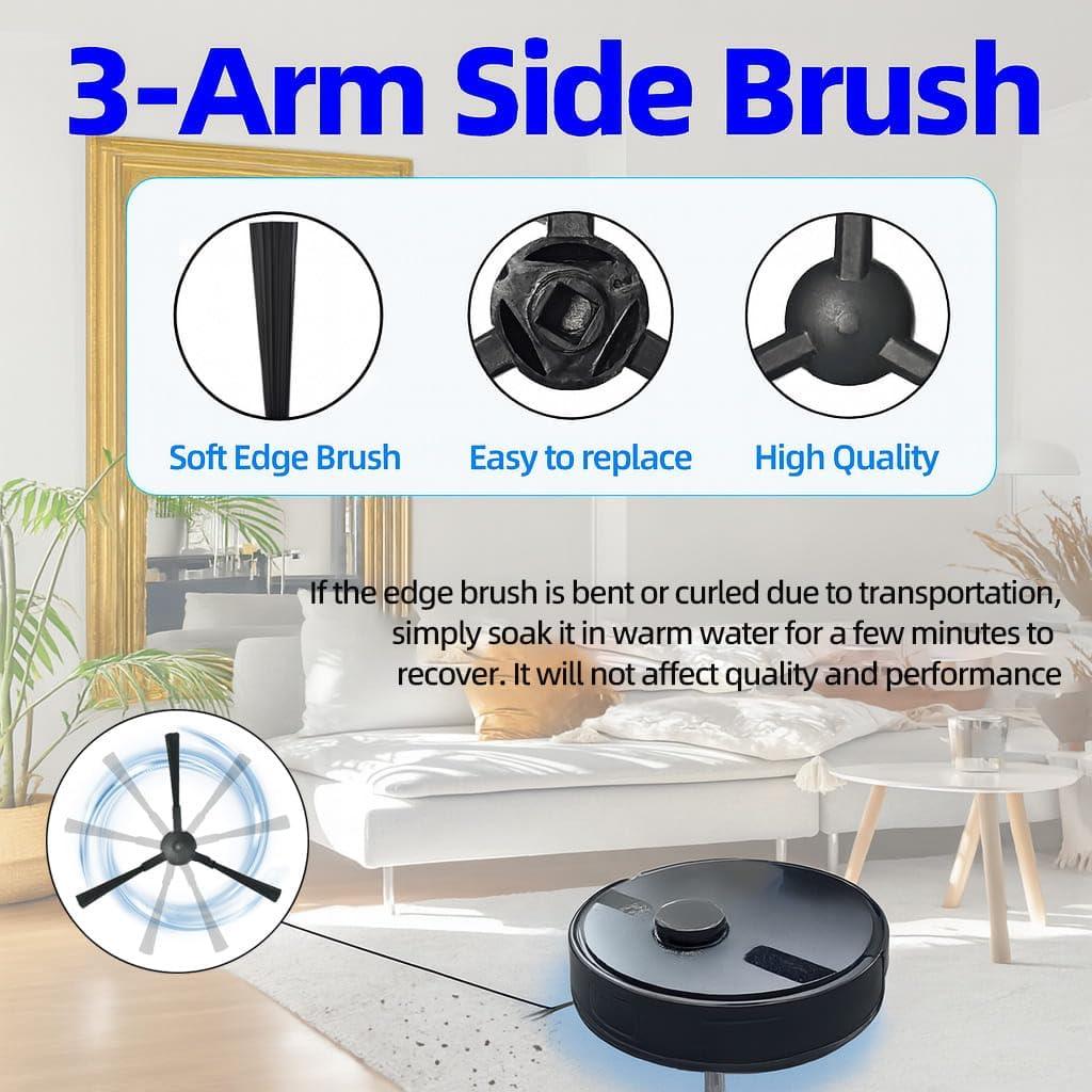 Kit de Repuesto YUJINRU para Aspiradora MONSGA MS1 MAX - 1 Cepillo, 6 Laterales, 4 Filtros HEPA, 4 Paños