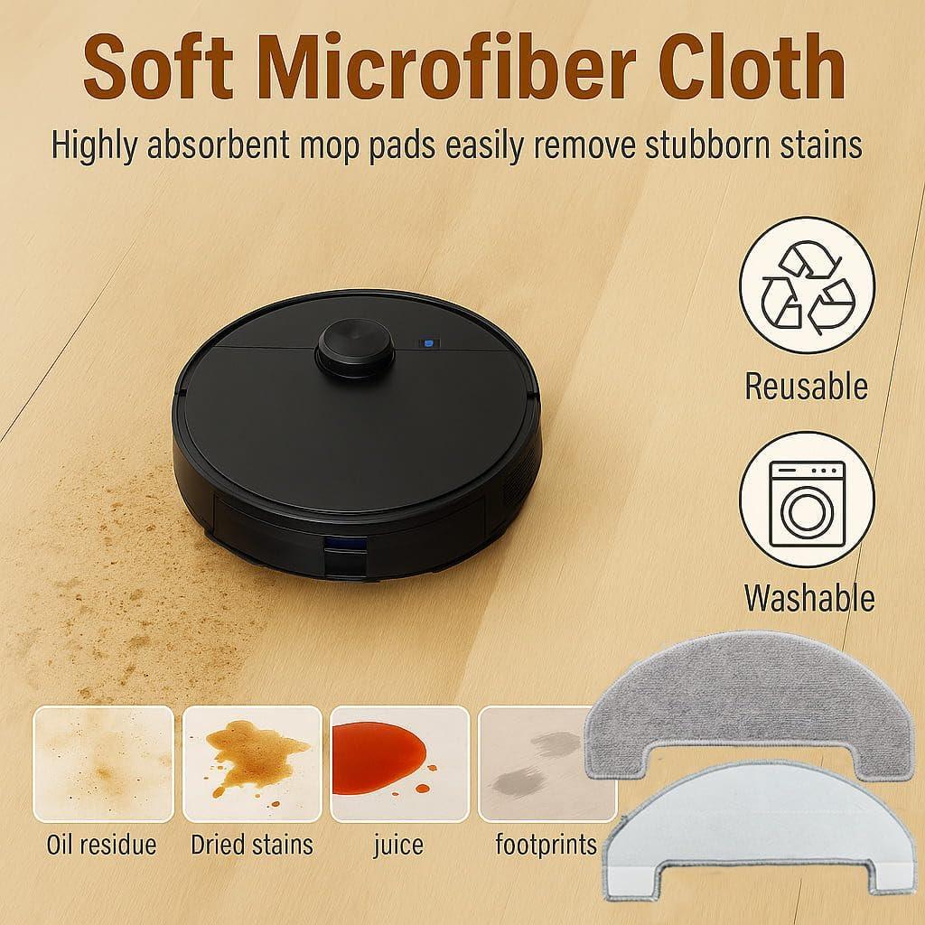 Kit de Repuesto YUJINRU para Aspiradora MONSGA MS1 MAX - 1 Cepillo, 6 Laterales, 4 Filtros HEPA, 4 Paños