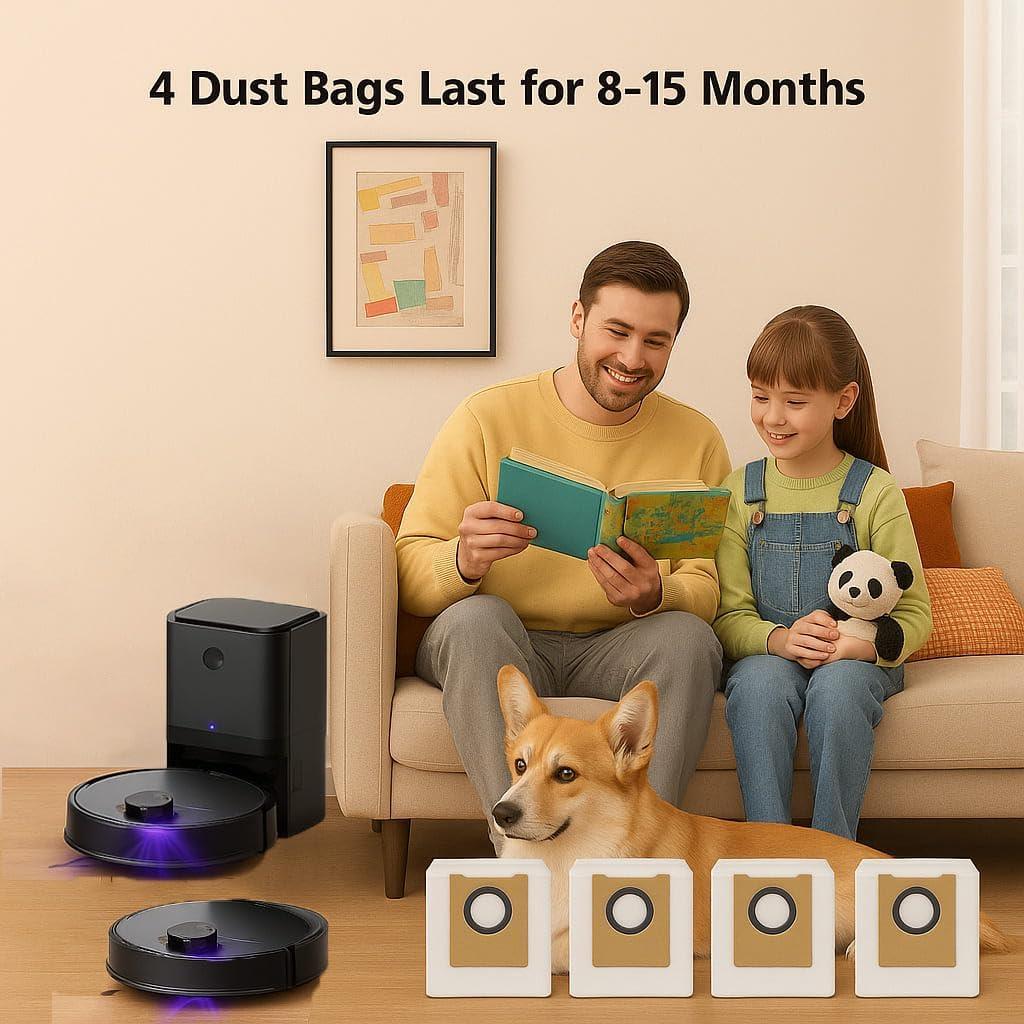 Kit de Repuesto YUJINRU para Aspiradora MONSGA MS1 MAX - 1 Cepillo, 6 Laterales, 4 Filtros HEPA, 4 Paños