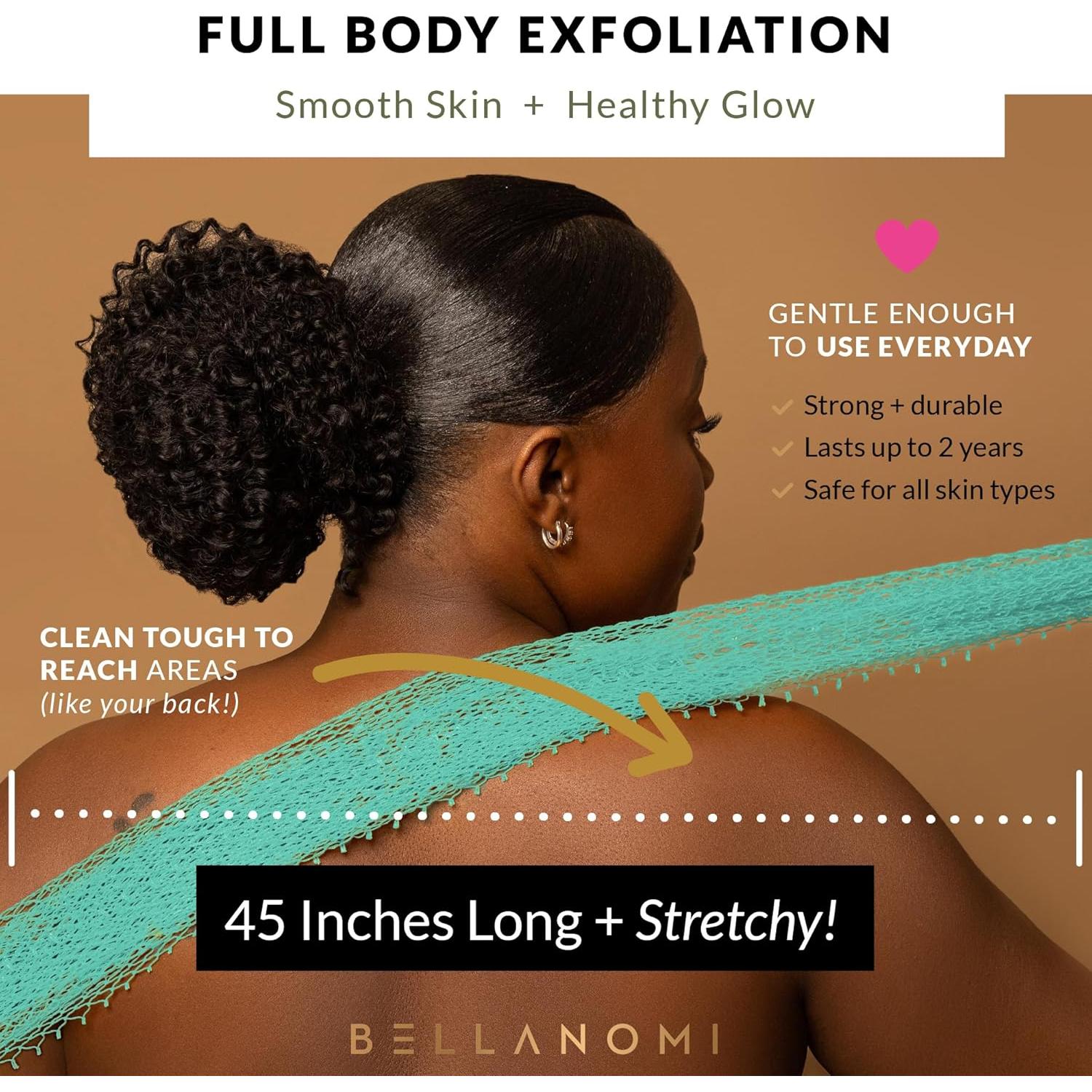 Esponjas de Exfoliación Africana Bellanomi - 4 Piezas 114 cm