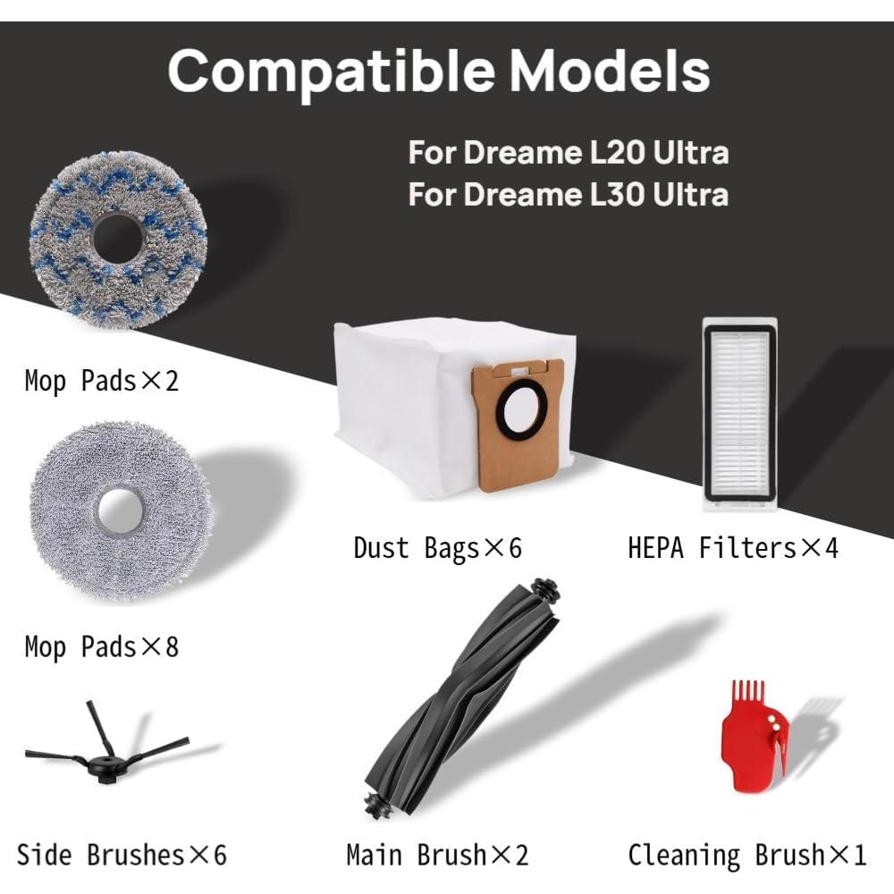 29 Piezas Repuesto Aspiradora Dreame L30 Ultra/L20 Ultra