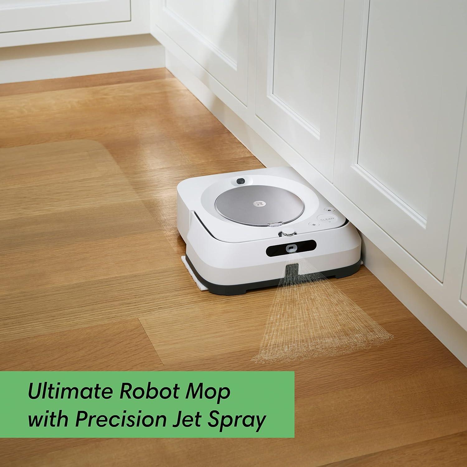 Robot Mopa iRobot Braava Jet M6 con Pañales de Limpieza 7PK