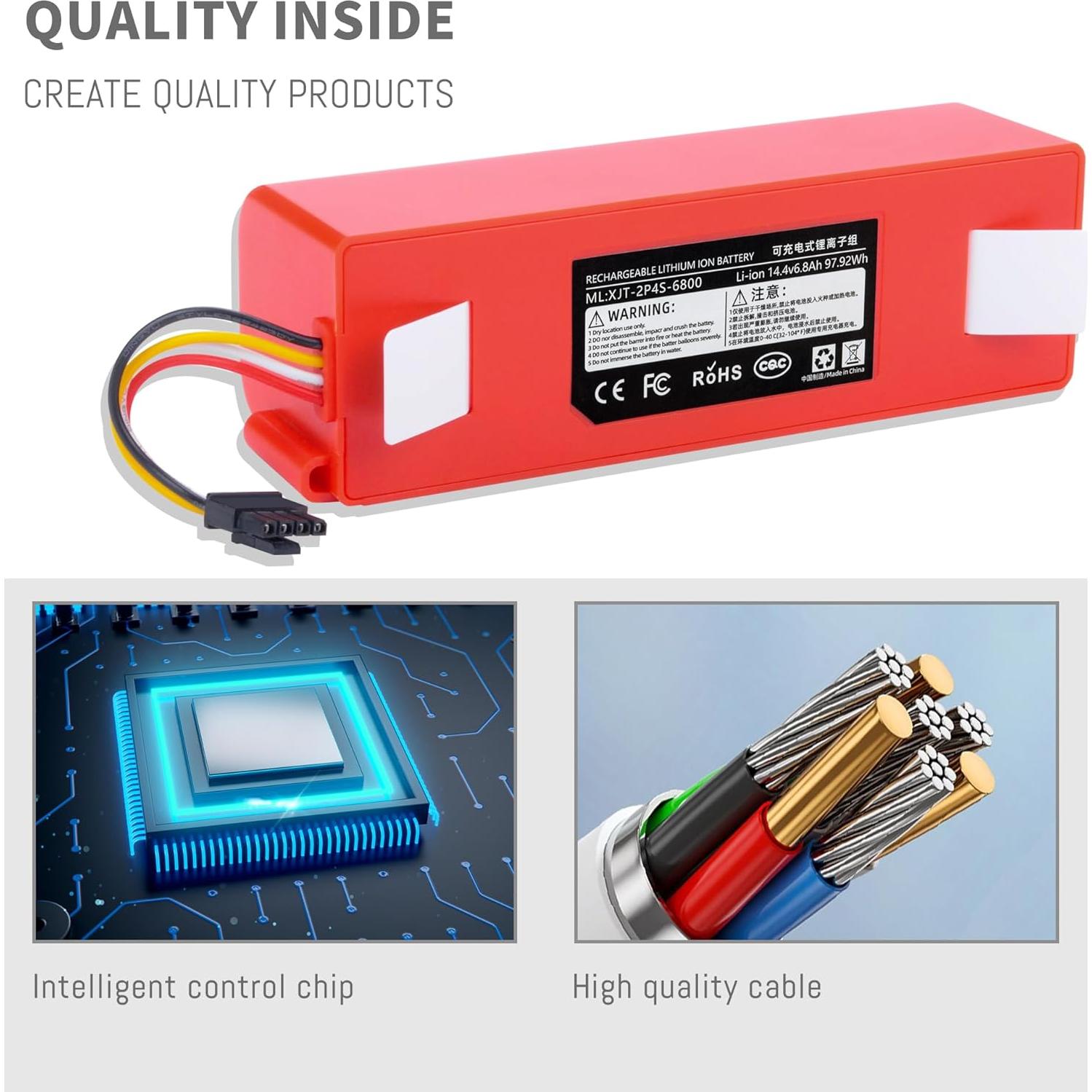 Batería de Reemplazo 6800mAh para Roborock S7 y Xiaomi