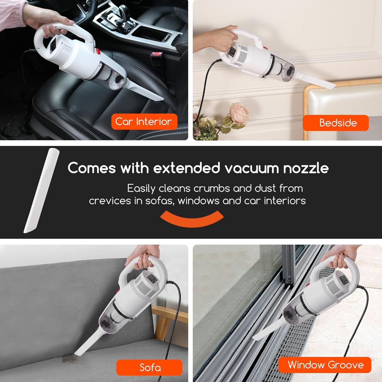 Aspiradora de Varilla REECOO H1078 600W 12Kpa 2 en 1 Fregona