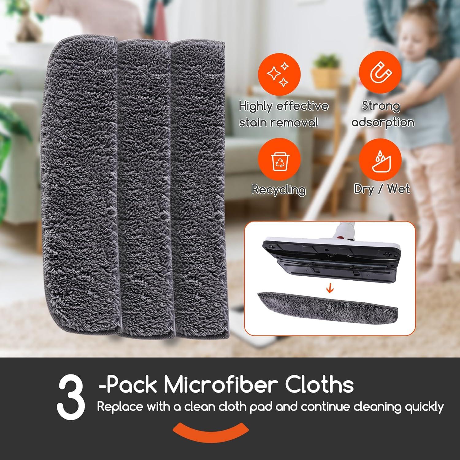 Aspiradora de Varilla REECOO H1078 600W 12Kpa 2 en 1 Fregona