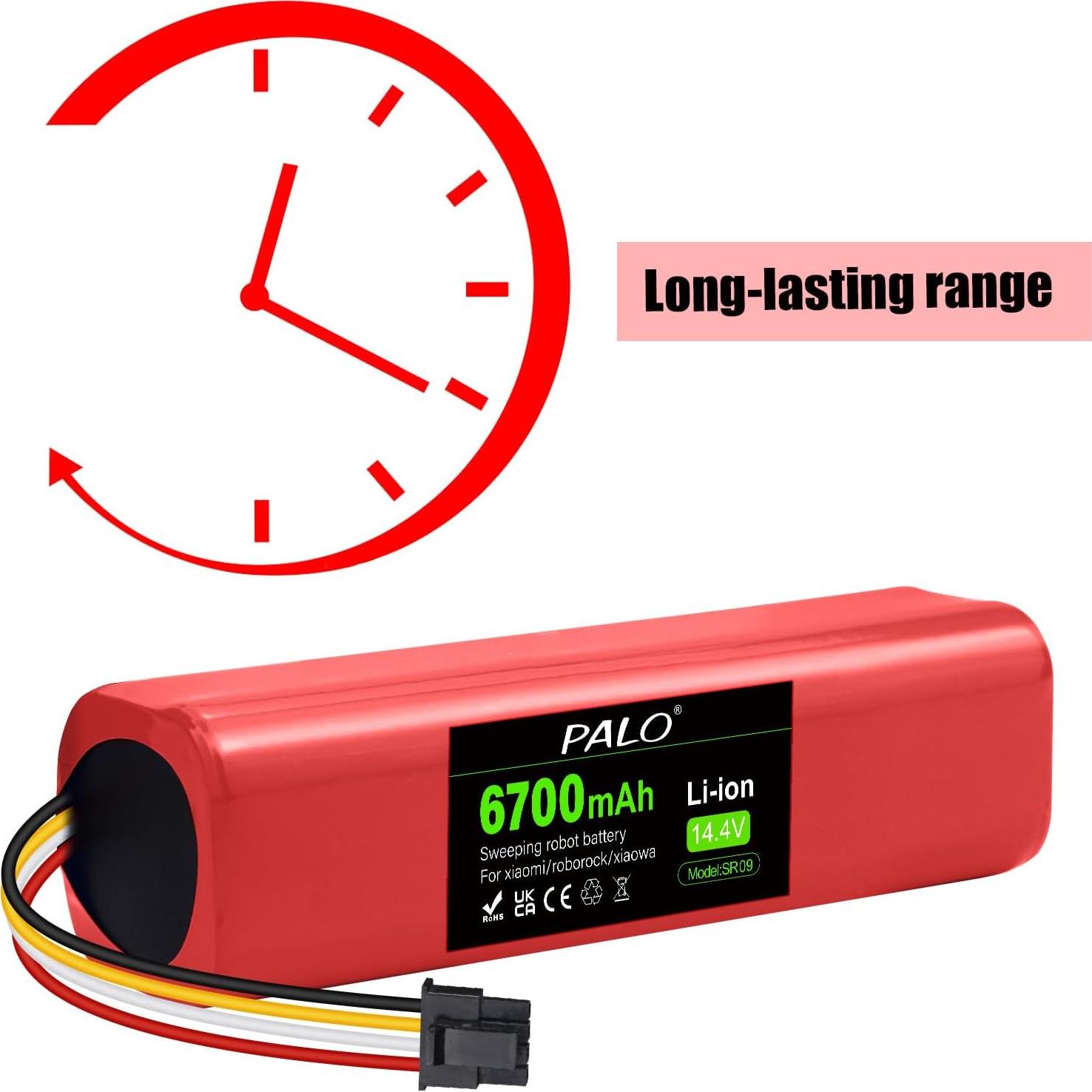 Batería de Reemplazo 6700mAh para Roborock S4 S6 S7 S8