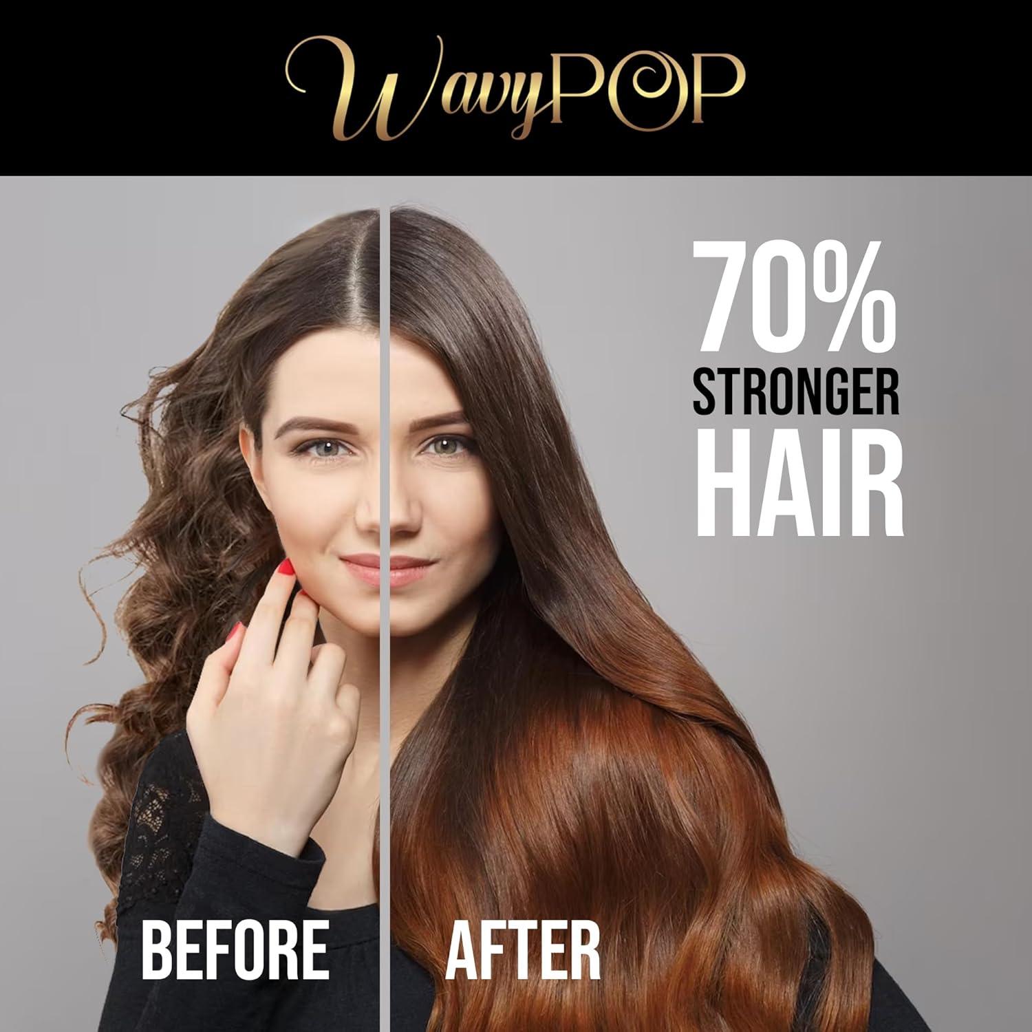 Plancha de Pelo Profesional Wavypop 2 en 1 Titanio 3.18 cm