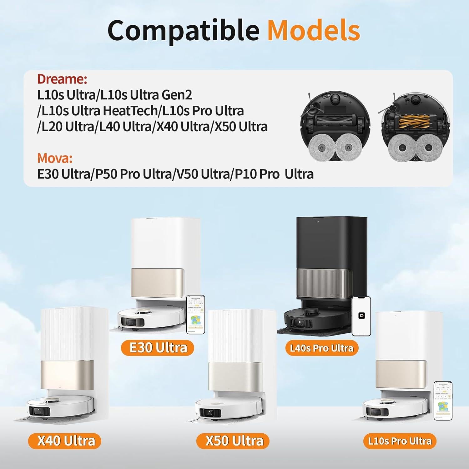 Paquete de 12 almohadillas de mopas Oxfraki para Dreame