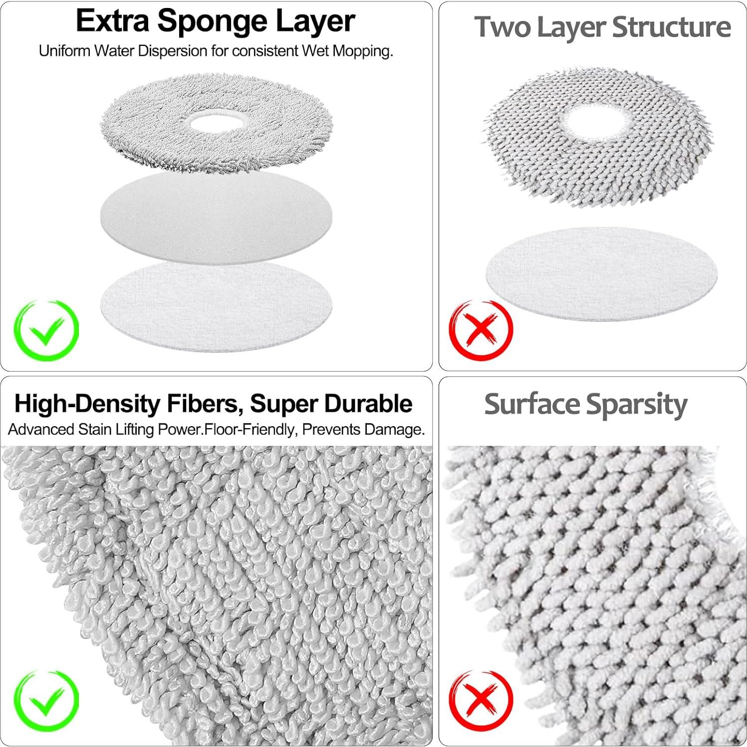 Paquete de 12 almohadillas de mopas Oxfraki para Dreame