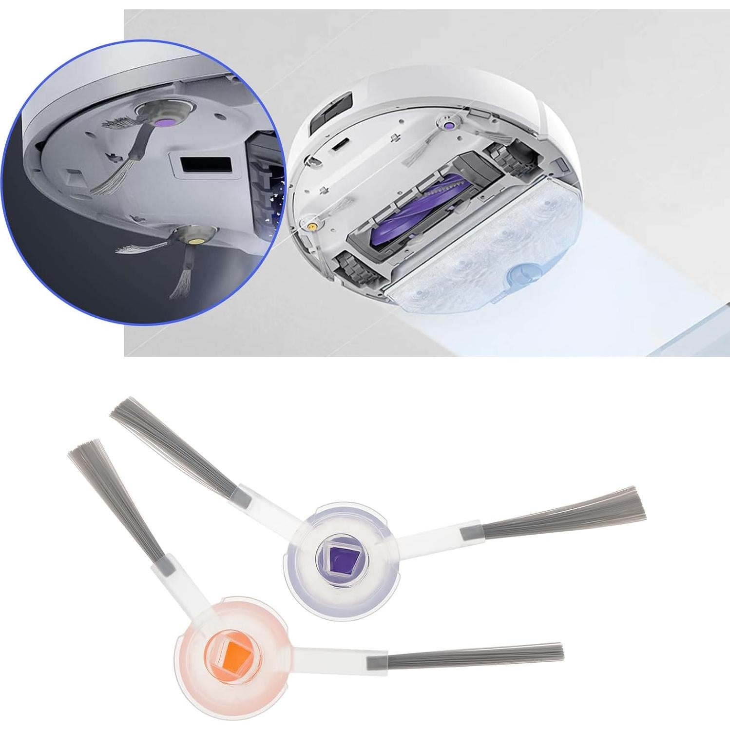 Reemplazo 6 Cepillos Laterales Briny River para Narwal Freo