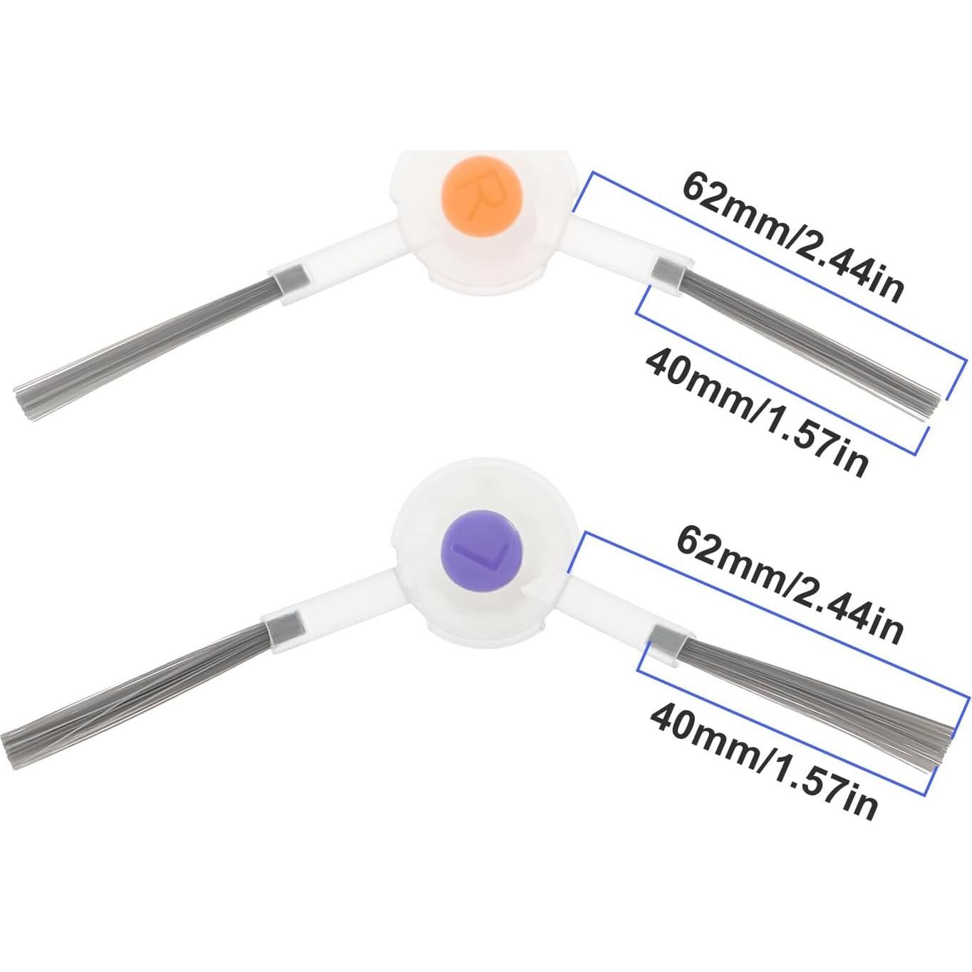 Reemplazo 6 Cepillos Laterales Briny River para Narwal Freo