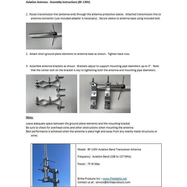 Antena VHF de Estación Base Fija Britta BF130 - 75W