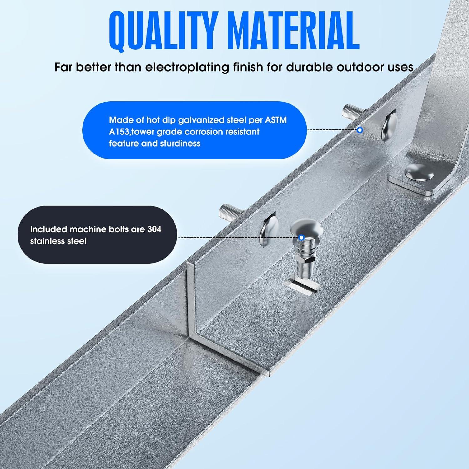 Soporte Ajustable para Antenas de TV y Pararrayos CYANTEKOMS 5.08 cm