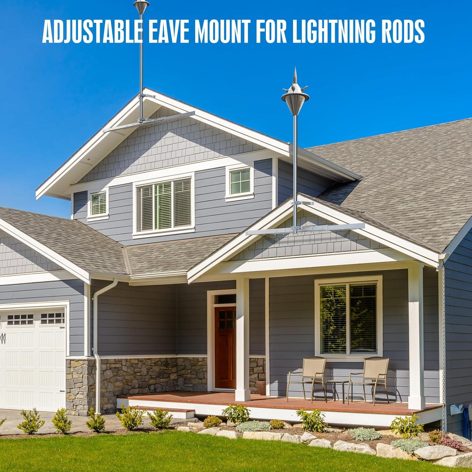 Soporte Ajustable para Antenas de TV y Pararrayos CYANTEKOMS 5.08 cm