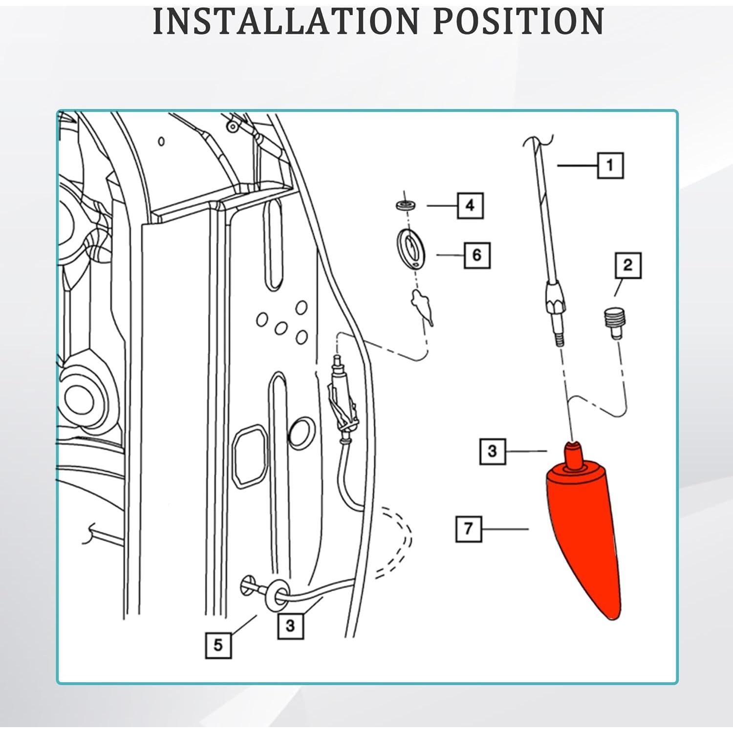 Base de Antena Unikpas Compatible Dodge Ram 2002-2010