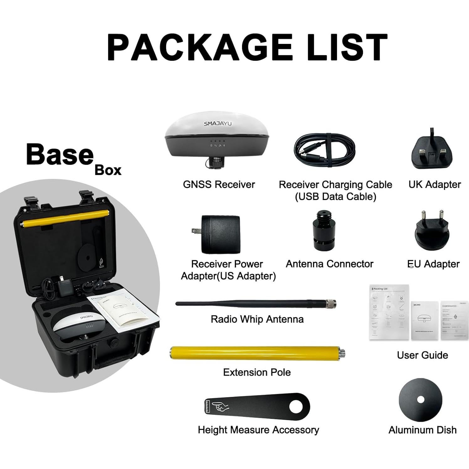 Receptor GNSS SMAJAYU SMA20 RTK Base 900MHz Precisión 2.5cm