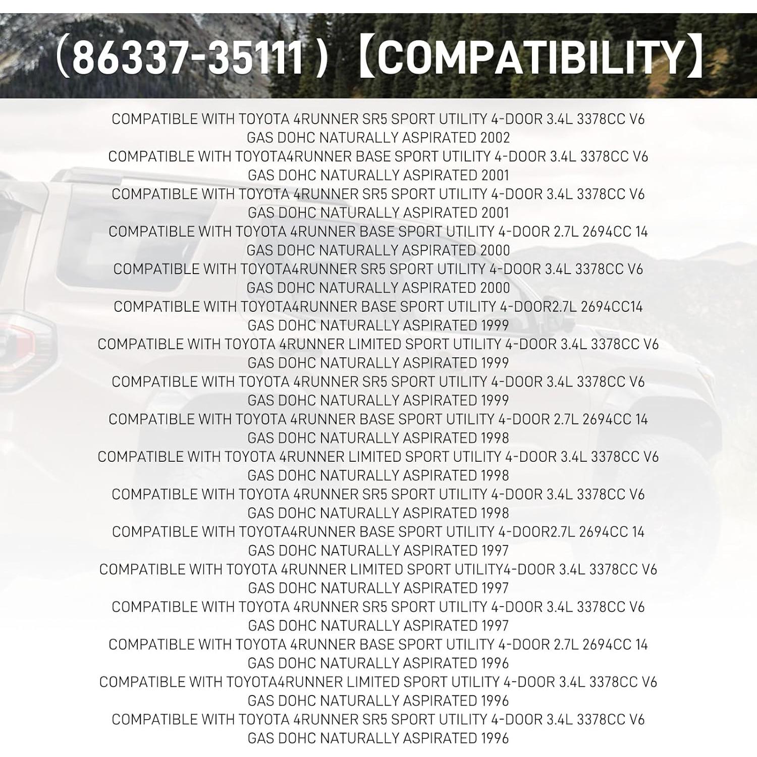 Mástil de Antena Modigt 86337-35111 para Toyota 4Runner, Hilux, Prado