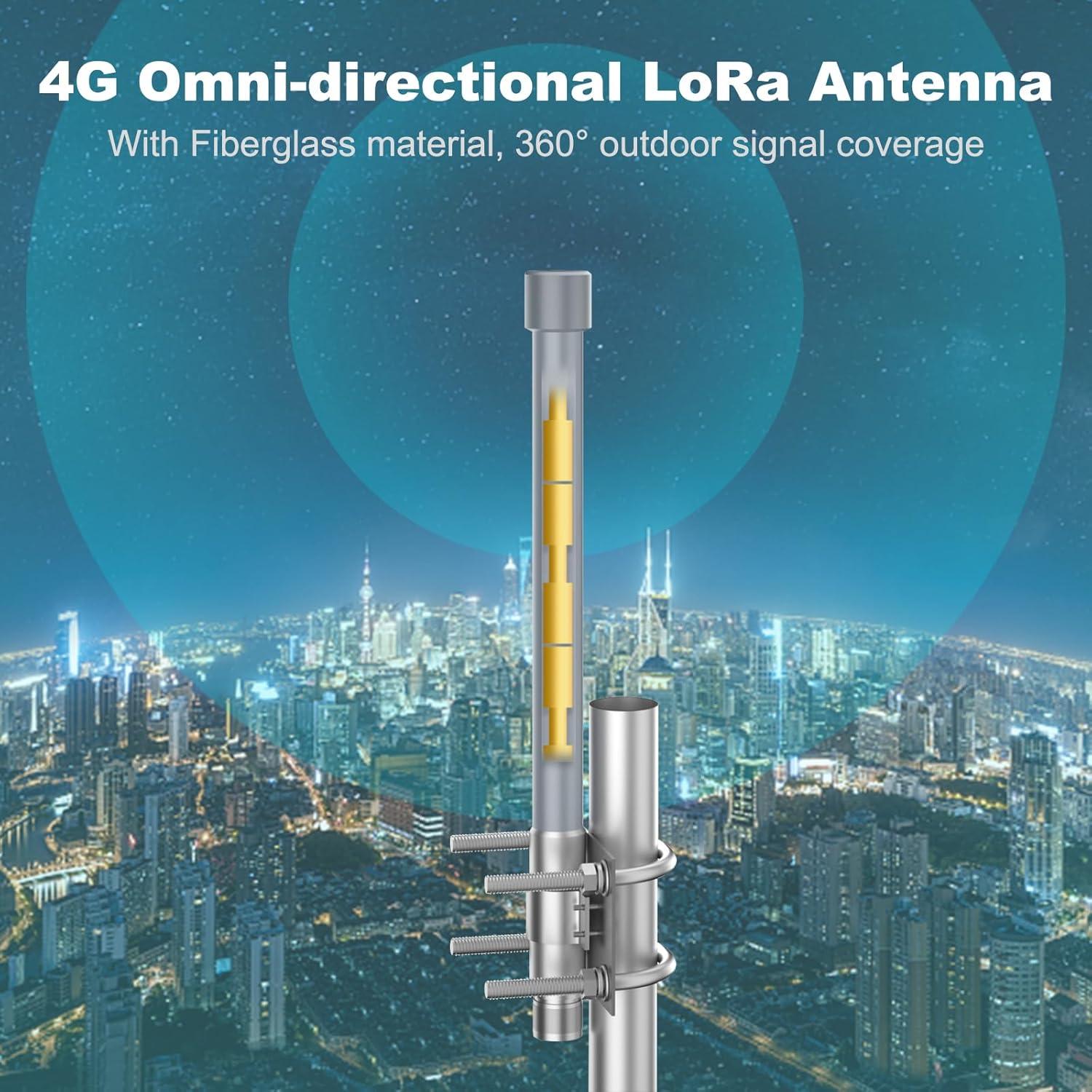 Antena Celular 4G YovKiss 30cm 5dBi Fibra de Vidrio