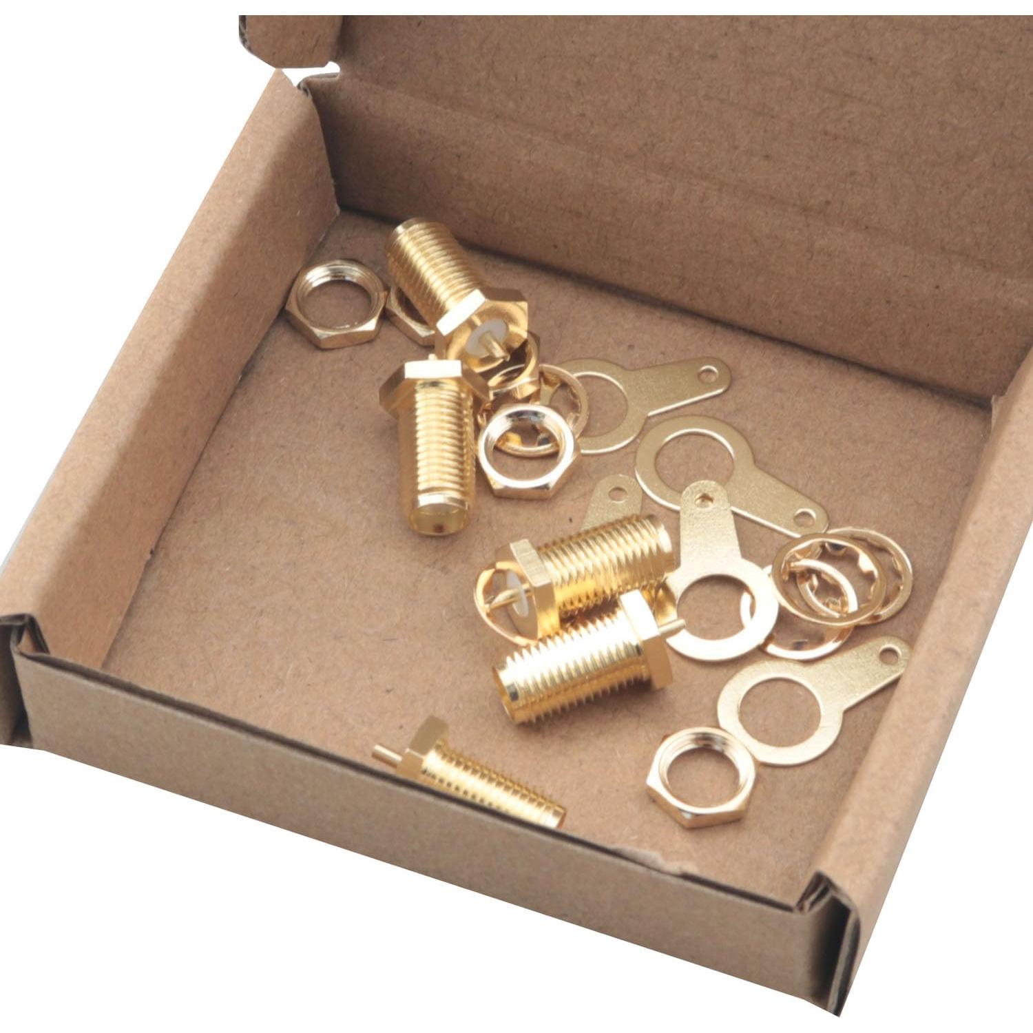 5 Conectores Coaxiales SMA Femeninos Montaje en Panel WELWIK