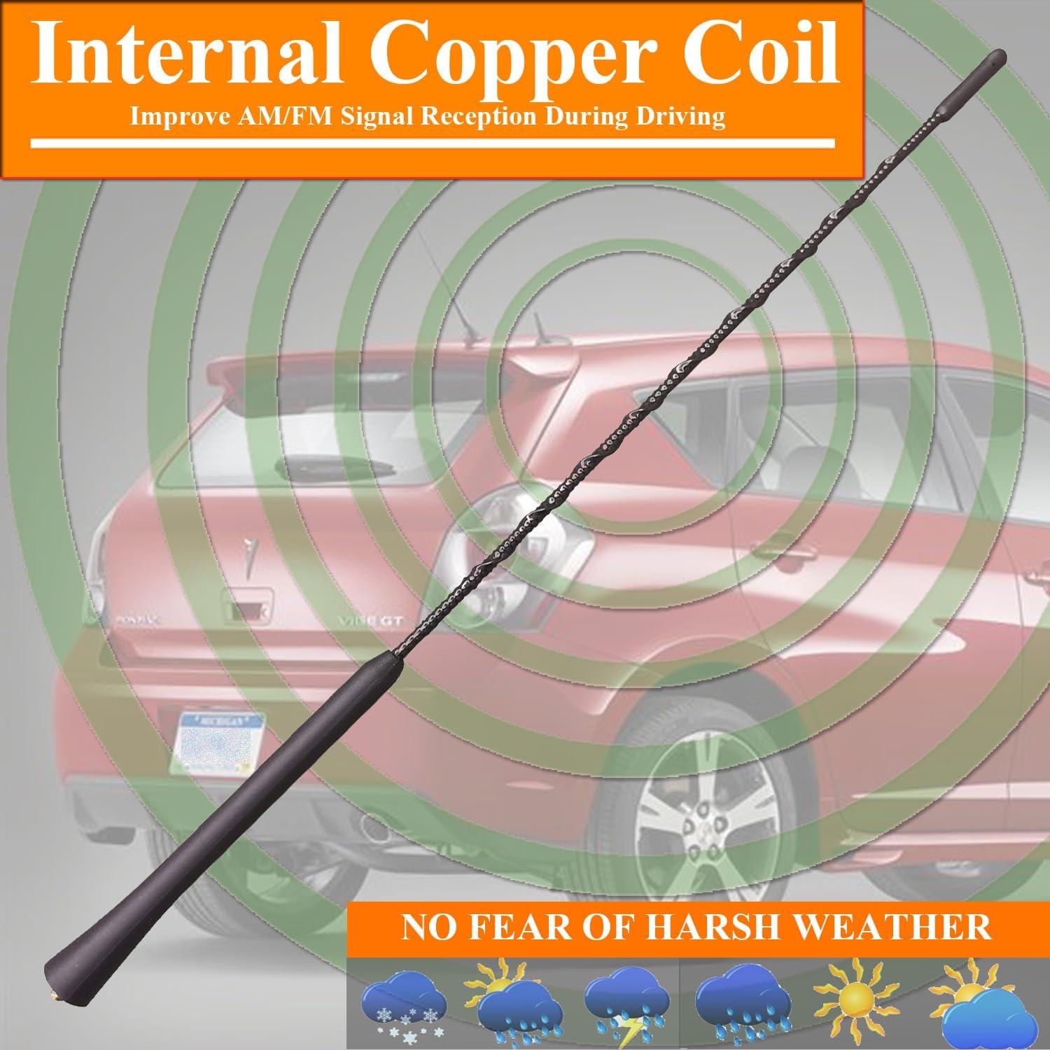 Antena de 40.64 cm para Pontiac Vibe 2003-2010 - Caucho Flexible